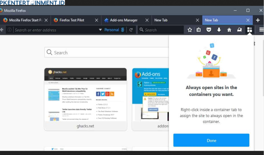 Cara Menggunakan Fitur Container di Mozilla Firefox