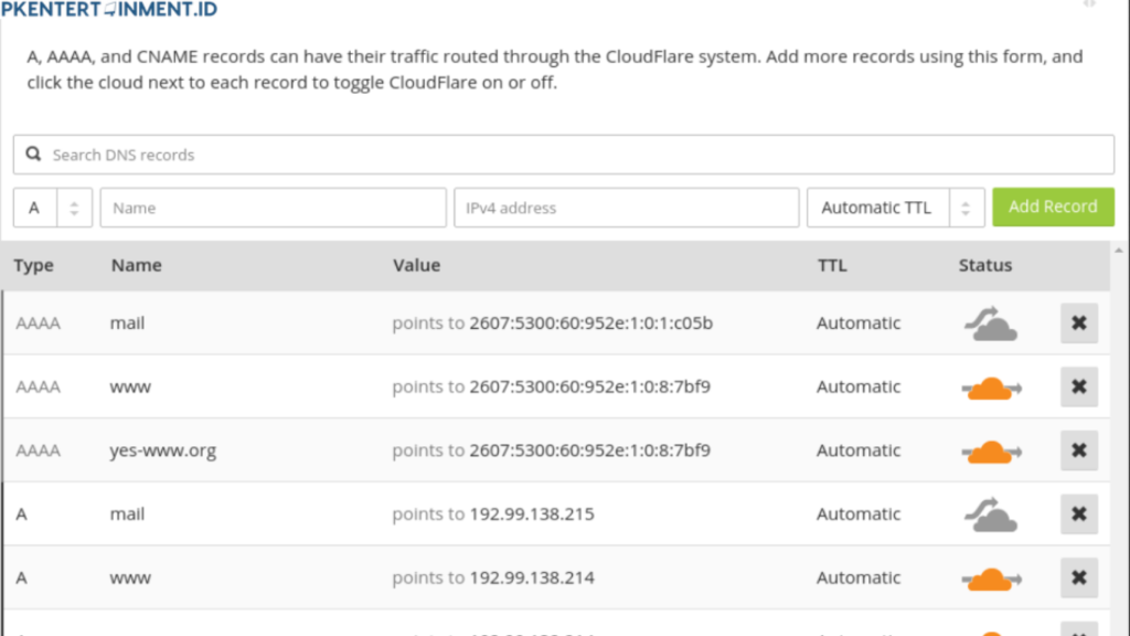 Cara Setting DNS Cloudflare