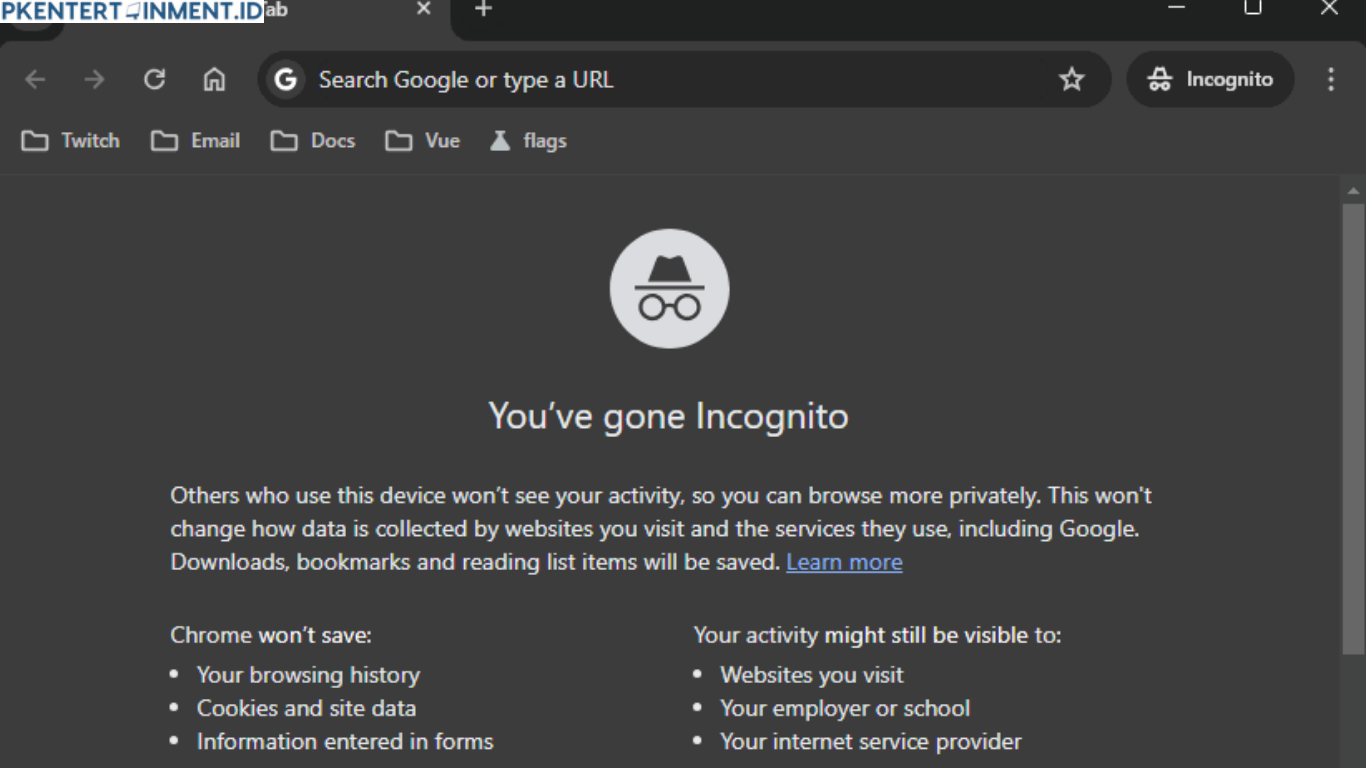 cara matikan Incognito Mode di Chrome