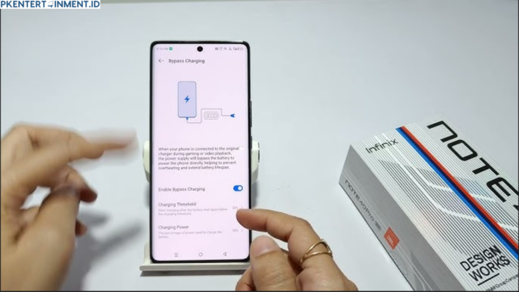 cara mengaktifkan bypass charging di HP Infinix