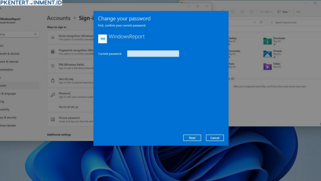 cara menghilangkan password Windows 11