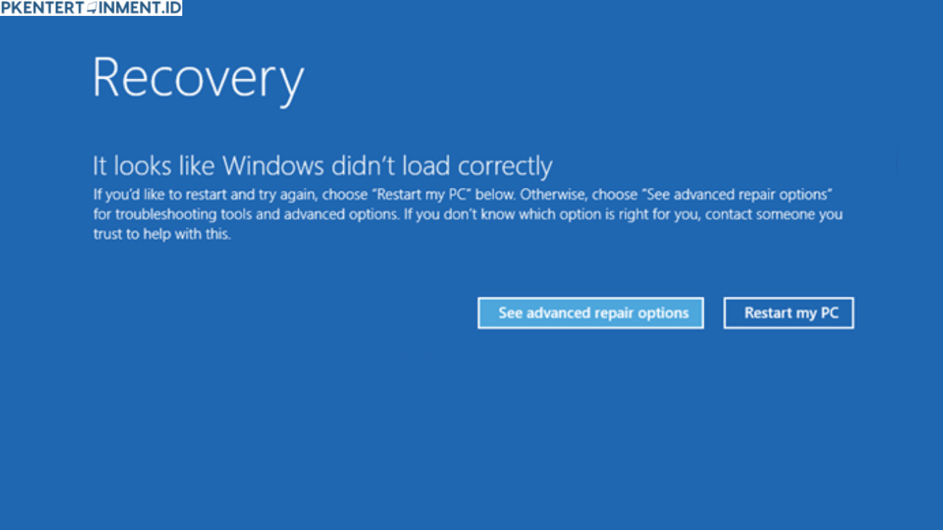 cara mengatasi Windows Error Recovery