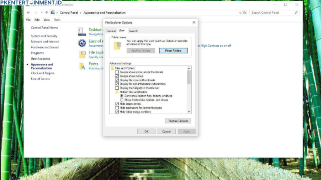 cara menampilkan hidden file di Windows 7