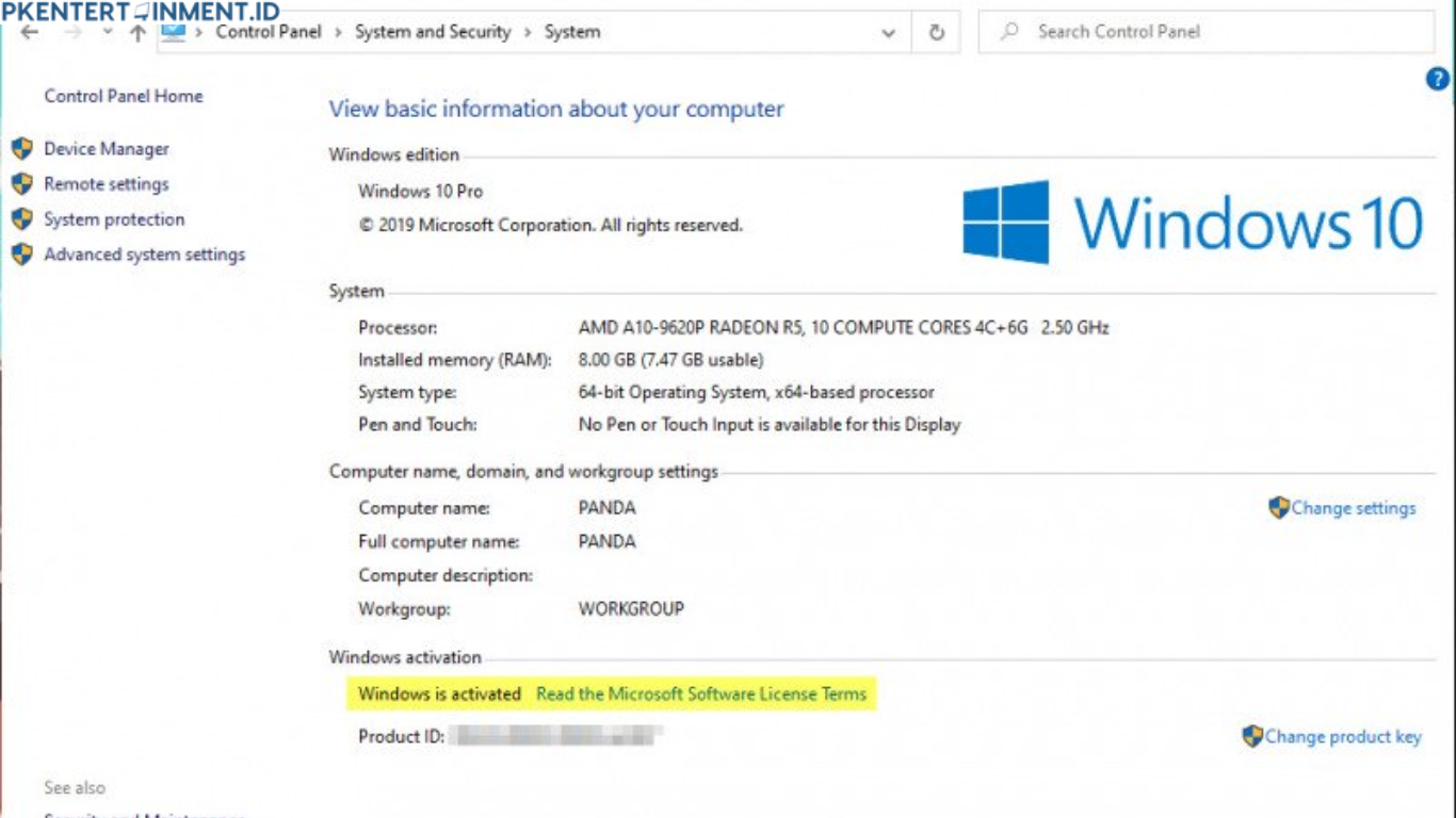 cara cek lisensi Windows 10 original