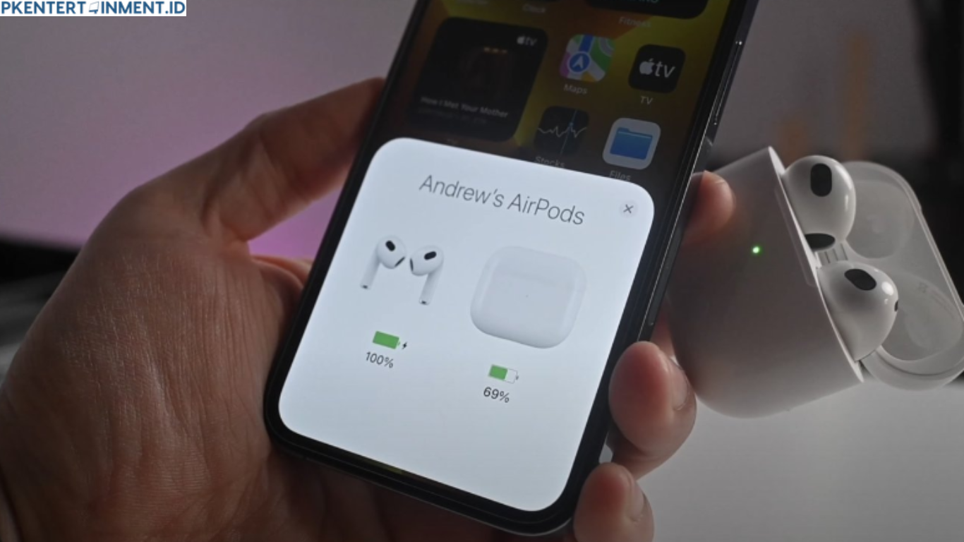 cara mengecek baterai AirPods di Android