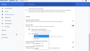 cara mengganti DNS Chrome di laptop