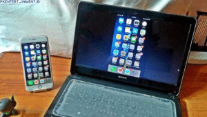 cara share screen iPhone ke laptop