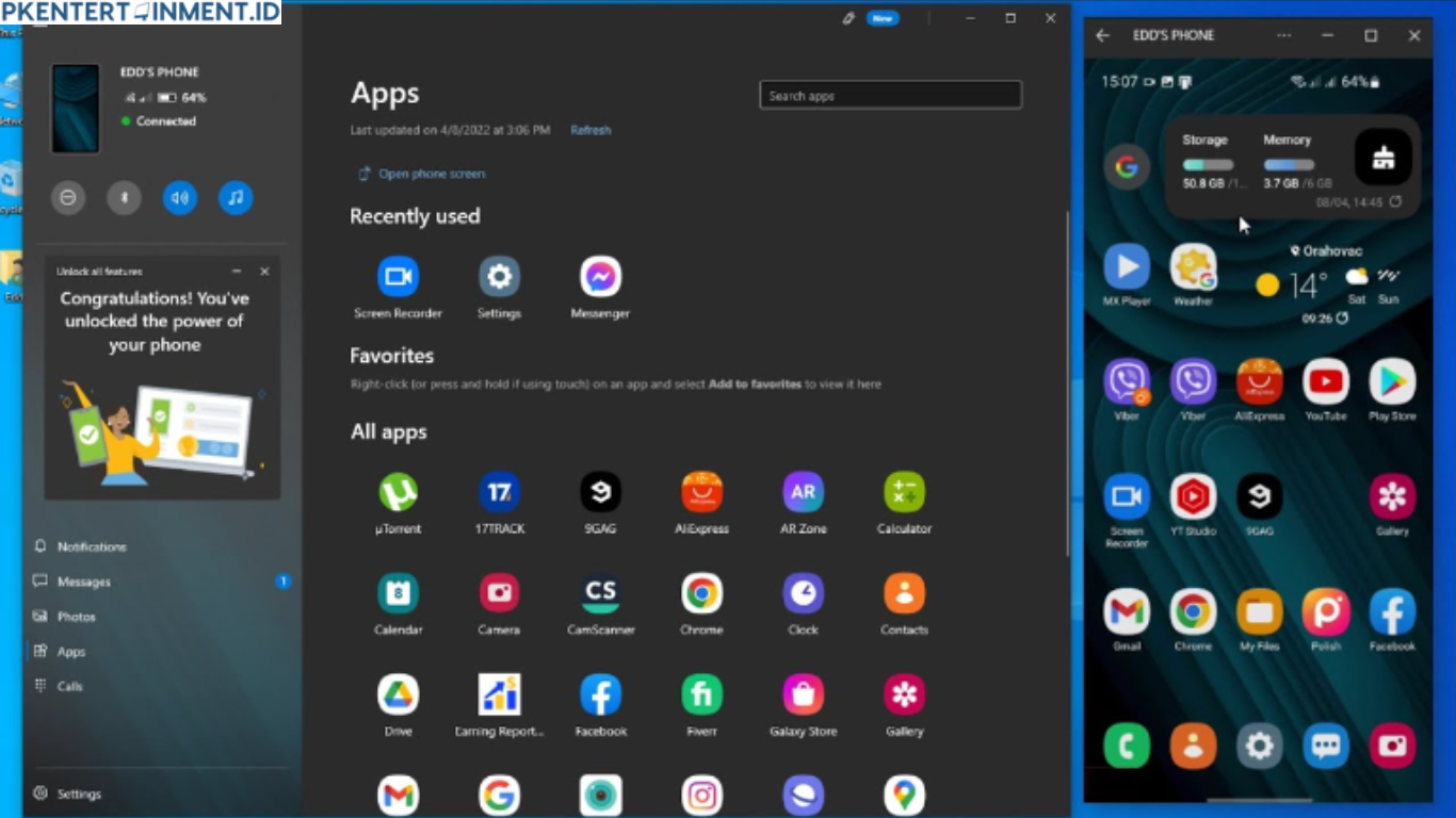 cara menonaktifkan Phone Link Windows 10
