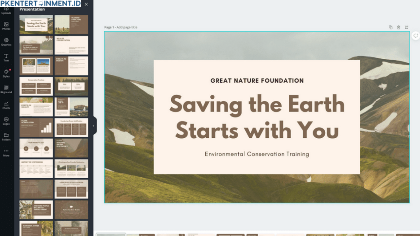 cara simpan PPT Canva