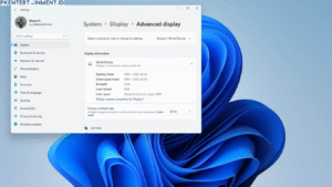 cara setting refresh rate Windows 11