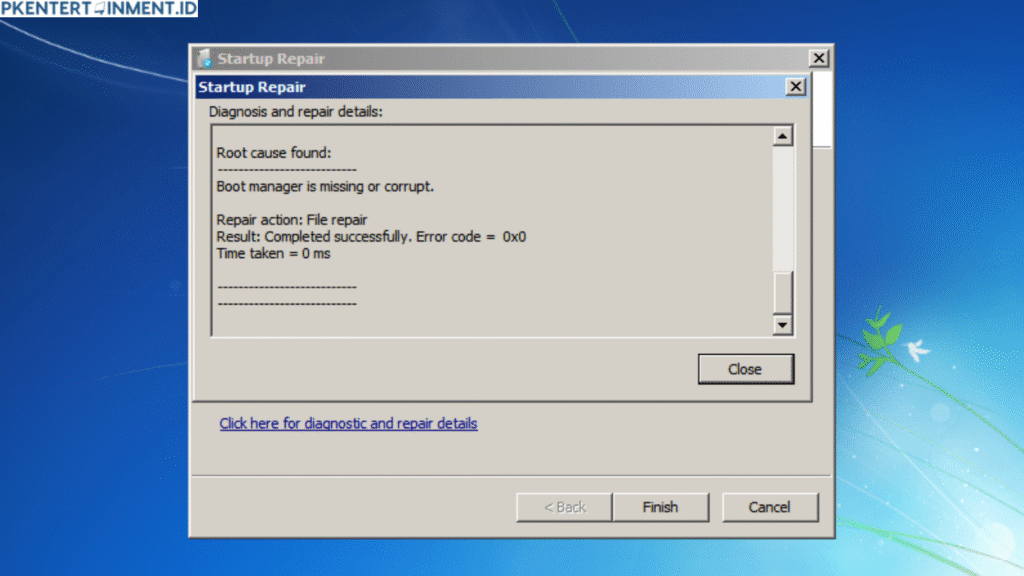 cara mengatasi BOOTMGR is missing di Windows 7