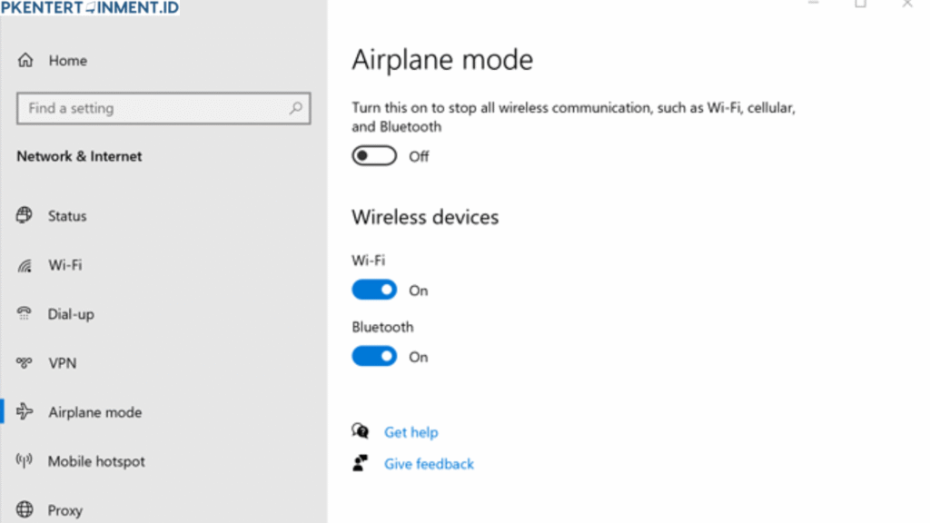 cara mengatasi Airplane Mode Windows 10 tidak bisa dimatikan