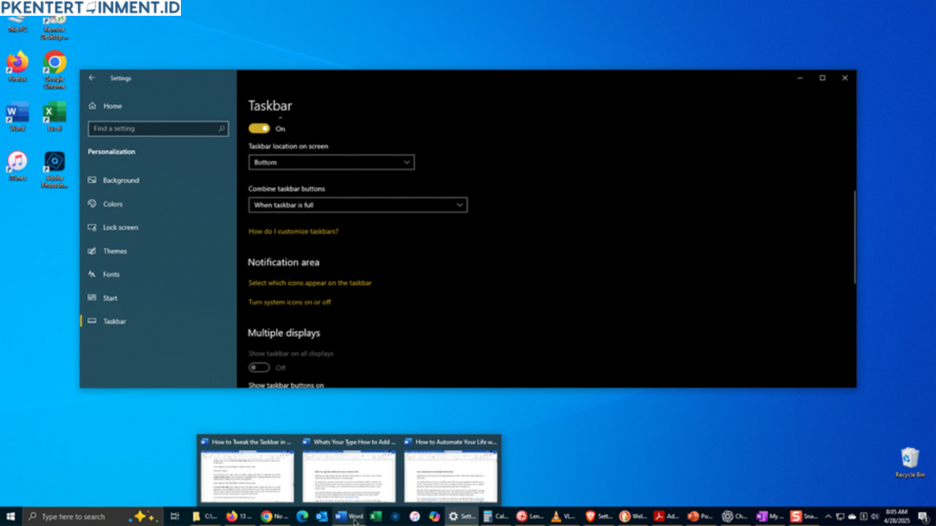 cara mengatasi taskbar windows 10 tidak muncul