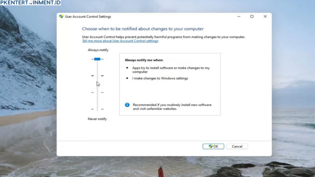 cara menonaktifkan user account control windows 11