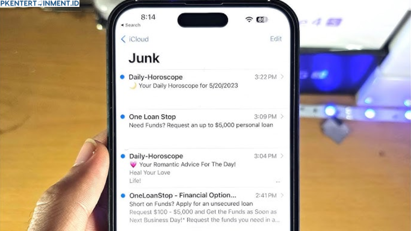 cara cek folder spam di iPhone