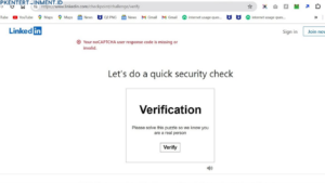 LinkedIn tidak bisa melewati security check