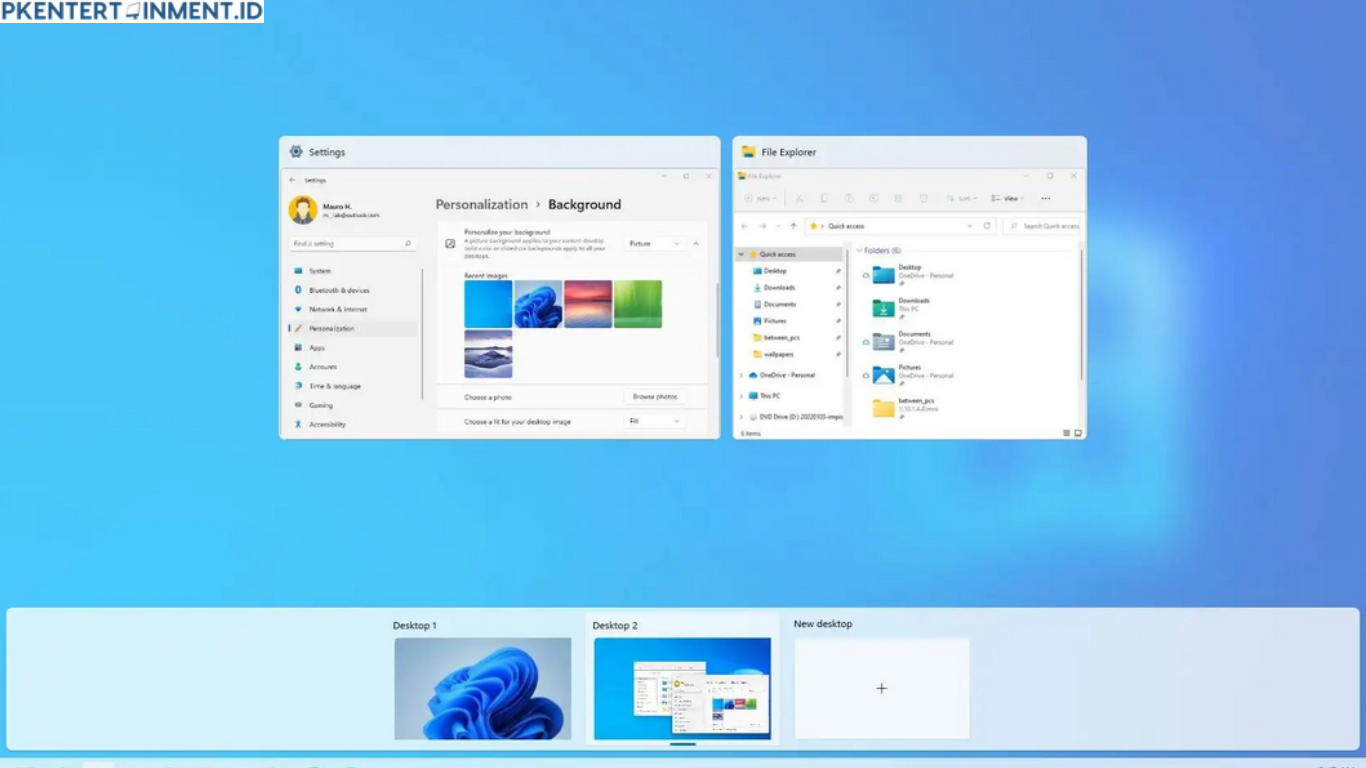 cara menggunakan virtual desktop Windows 11