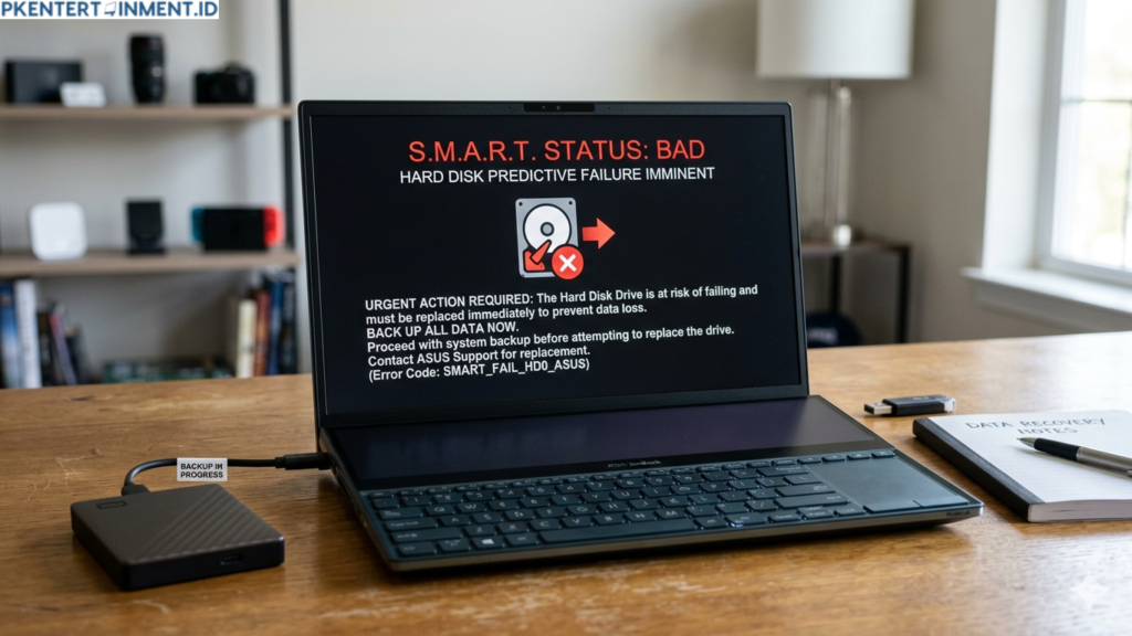 cara mengatasi Smart Status Bad Backup and Replace ASUS