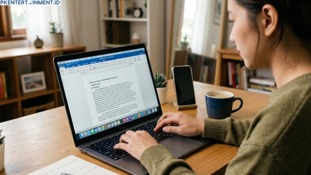 cara menghapus lembar kosong di Word MacBook