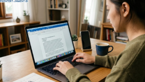 cara menghapus lembar kosong di Word MacBook
