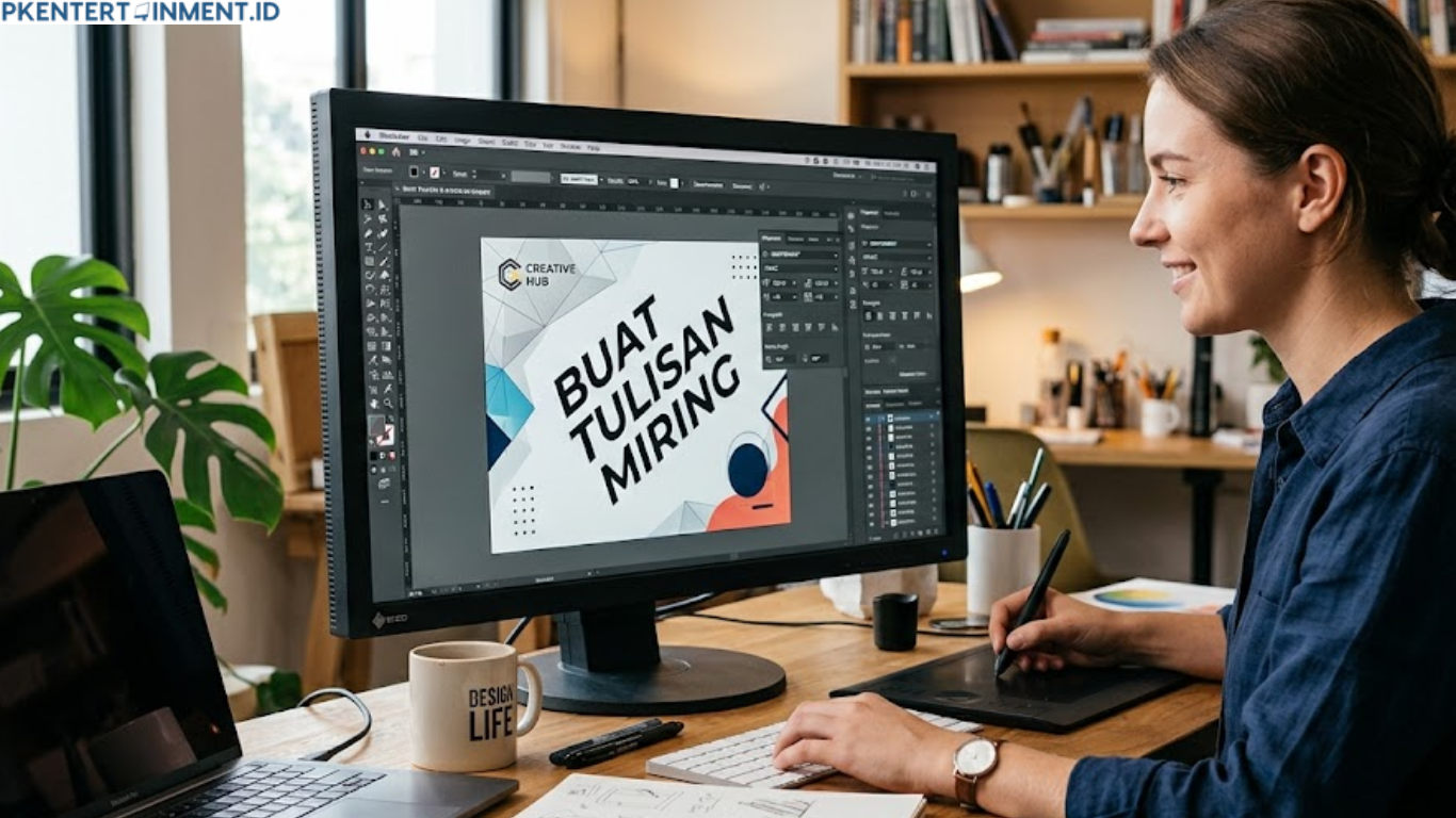 Cara Buat Tulisan Miring di Adobe Illustrator