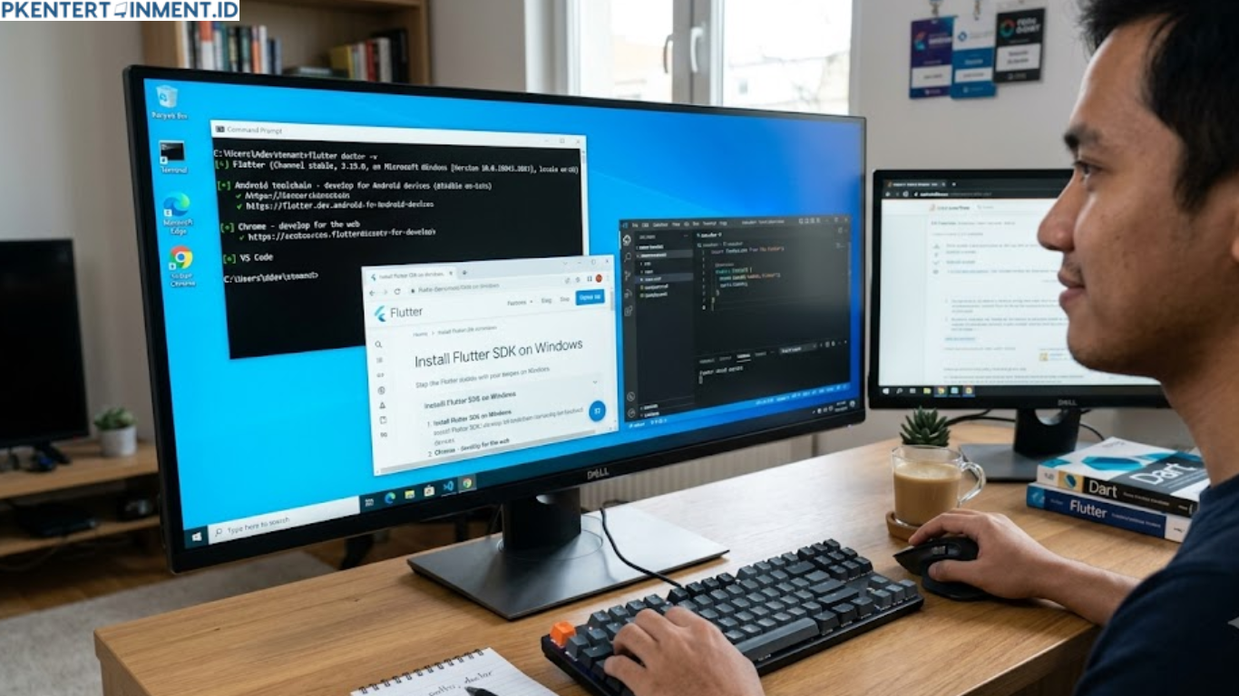 cara install Flutter di Windows 10 tanpa Android Studio